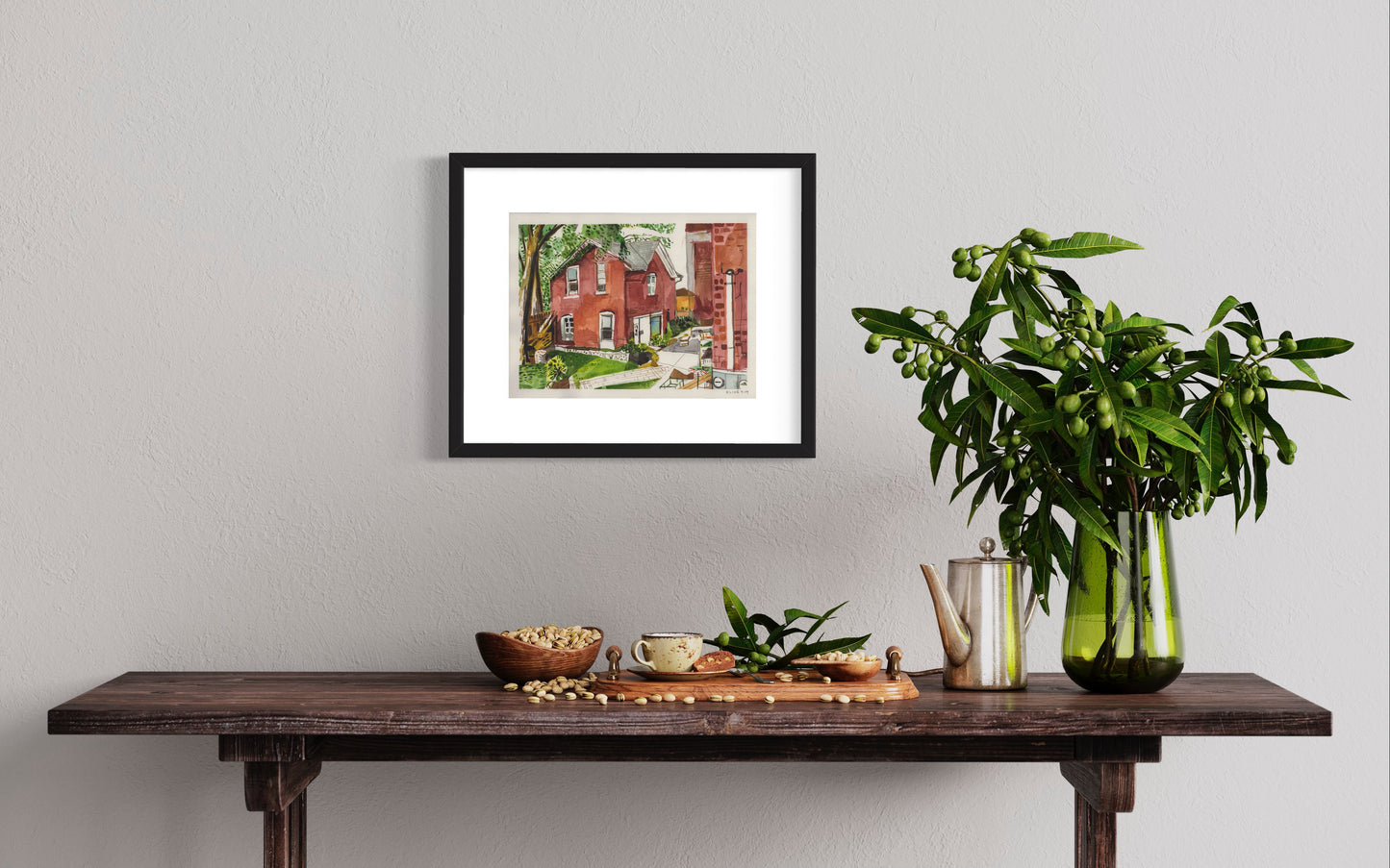 My Neighbor's Guesthouse. Watercolor on paper. 9" x 12"