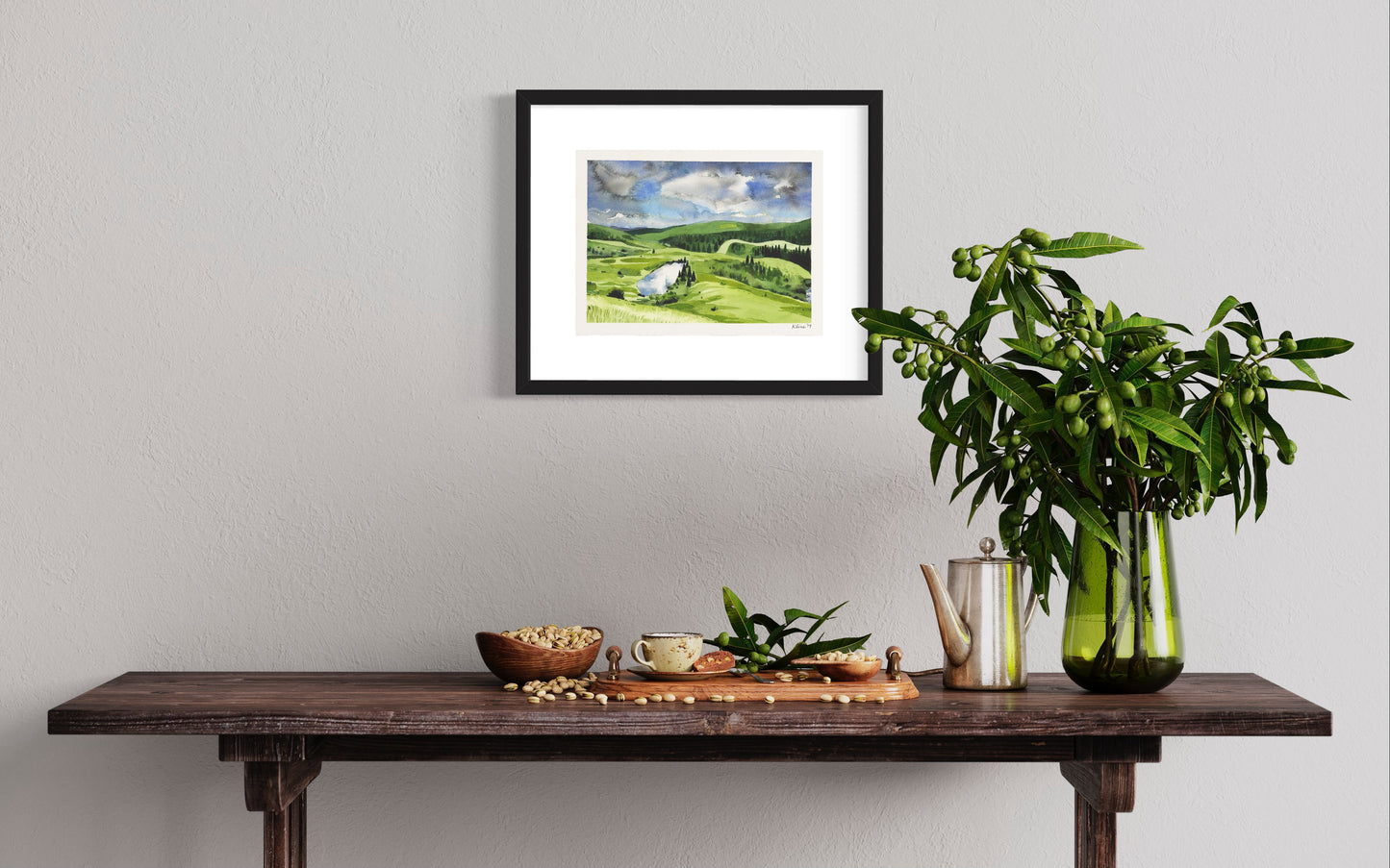 Routt National Forest, Colorado. Original Watercolor on Paper. 9" x 12". landscape. Flattops. small. Steamboat Springs. 2019. mountains.