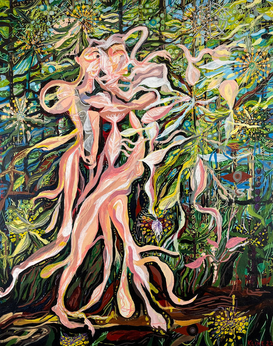 Paradise Lost. Acrylic on Canvas. 24" x 30" x .75". John Kline Artwork. Modern Contemporary Painting