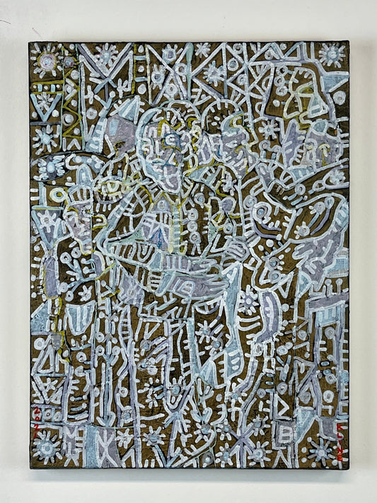 Hope and Despair. Oil on Canvas. 12" x 16". John Kline Artwork. Small Modern Expressionist Painting.